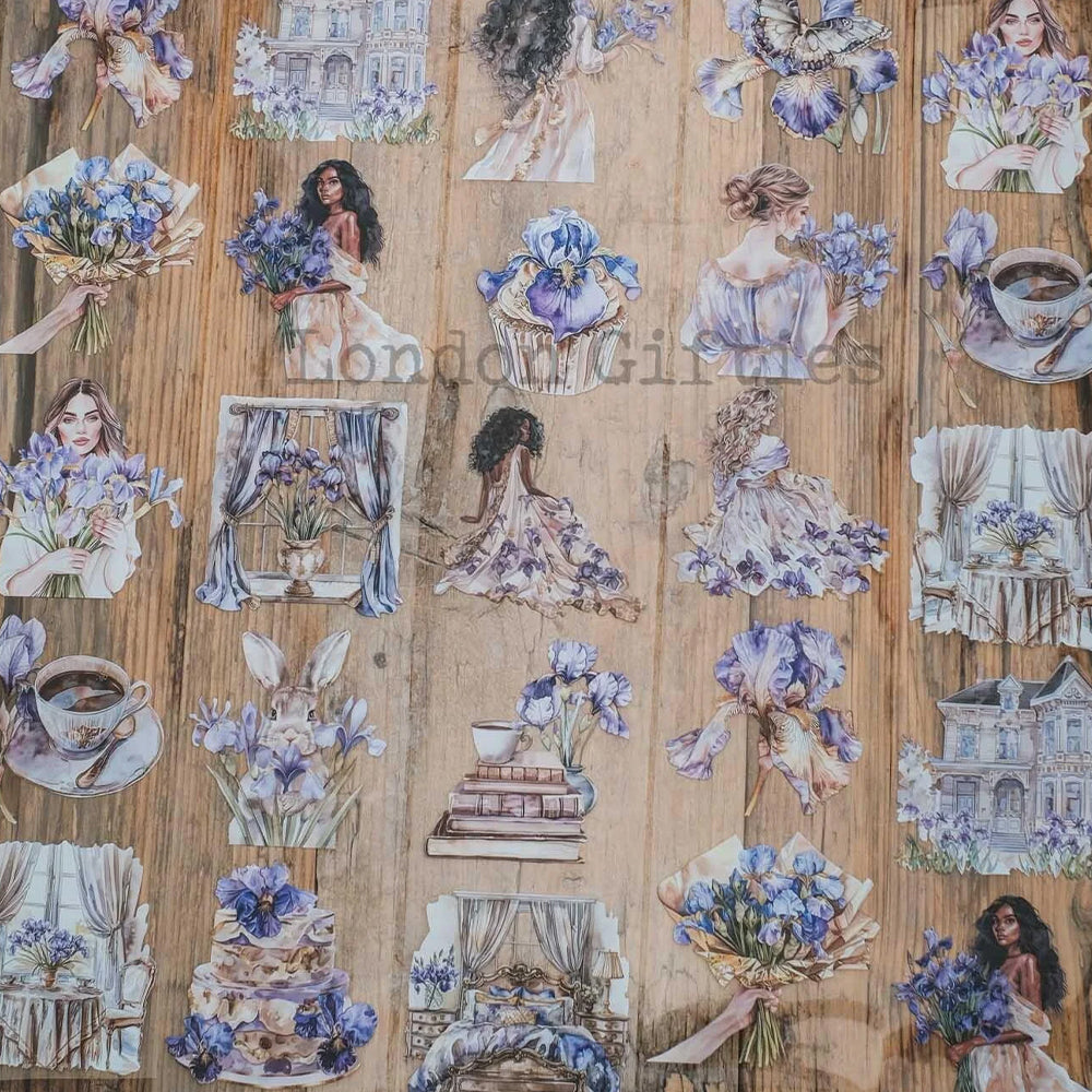 London Gifties_ Purple iris girls 3D Gloss PET Tape 10m[Whole] LG 270