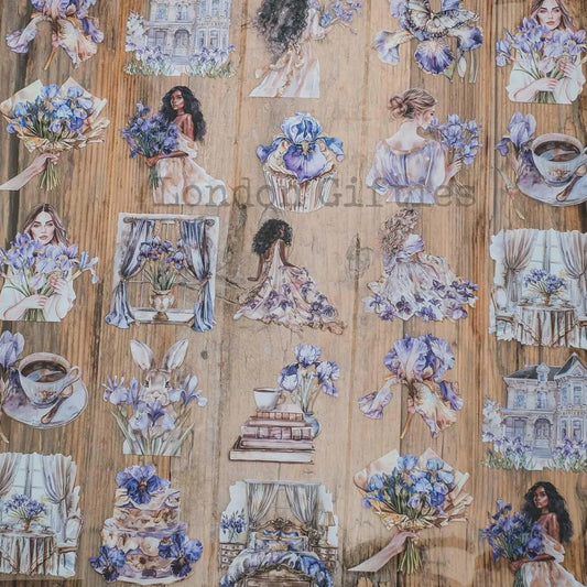 London Gifties_ Purple iris girls 3D Gloss PET Tape 10m[Whole] LG 270