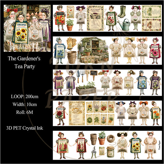 Torn Paper_ The Gardener's Tea Party 3D Print PET Tape 200cm TPM 124[1Loop]