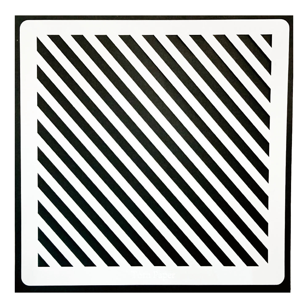 Torn Paper_ Diagonal Stripes Stencil TPS 016