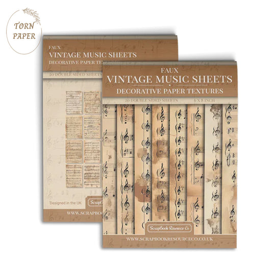 SBRC Decorative Paper Pad Faux Vintage Music Sheets SR 095