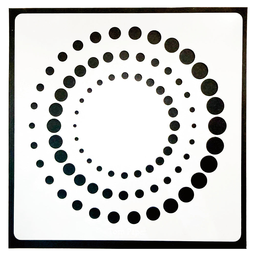 Torn Paper_ Echo Circles Stencil TPS 004