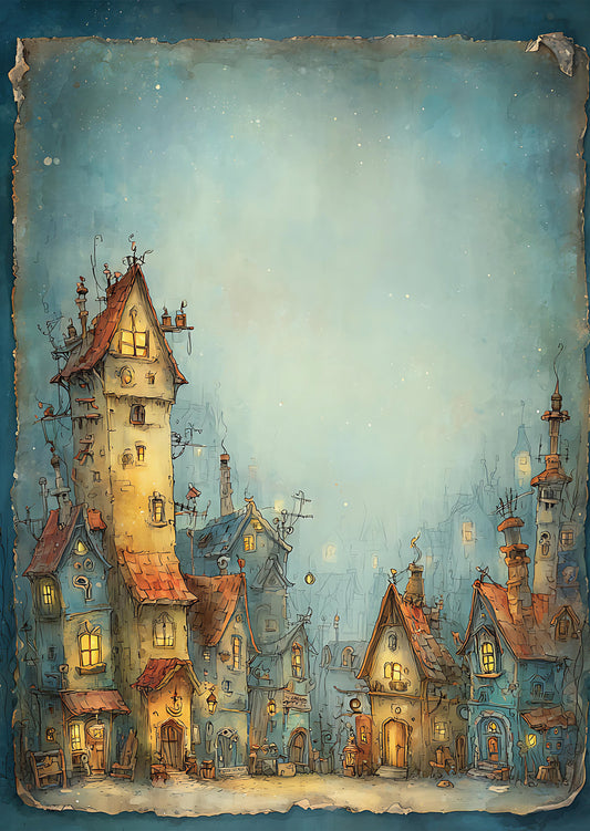 Torn Paper Scrapbooking Papers Whispers of a Little Traveler TPB-014