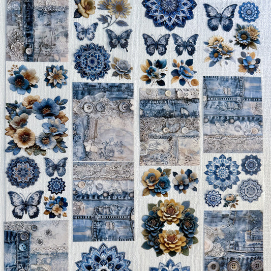 Torn Paper_ Denim days 3D Print PET Tape 200cm TPM 037[1Loop]