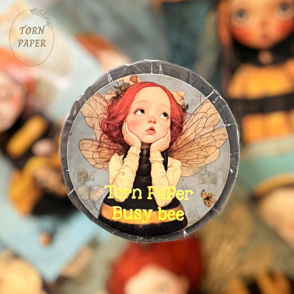 Torn Paper_ Busy bee 3D Print PET Tape 200cm TPM 005[1Loop]