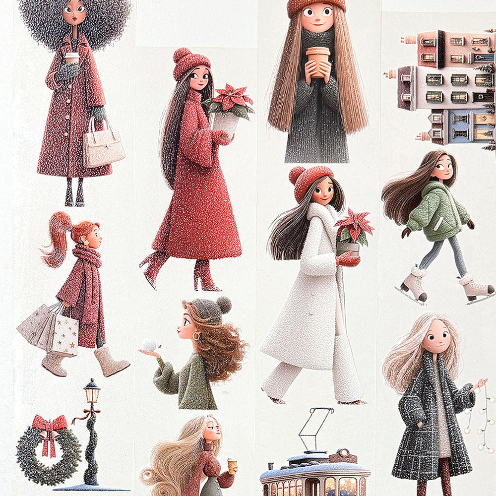Torn Paper_ Velvet Winter 3D Print PET Tape 200cm TPM 054[1Loop]