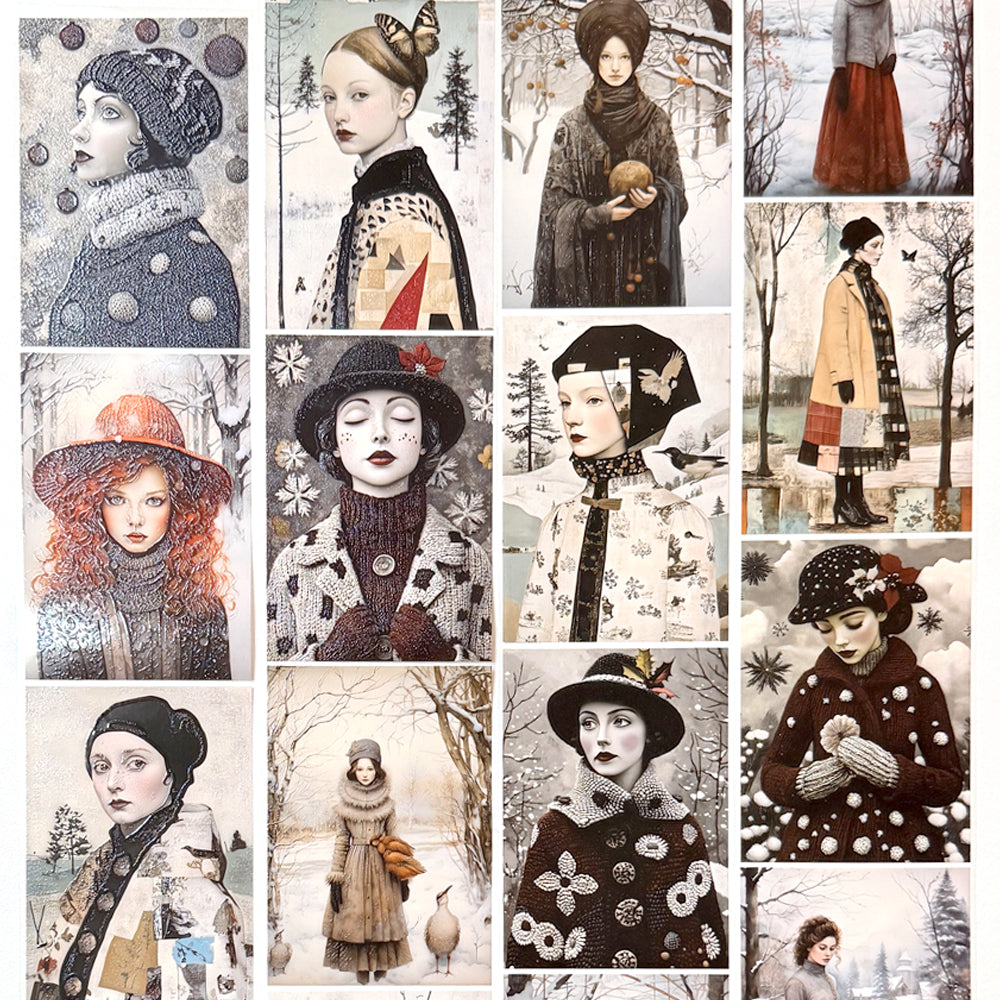 Torn Paper_ The Quiet Winter Girl 3D Print PET Tape 200cm TPM 051[1Loop]