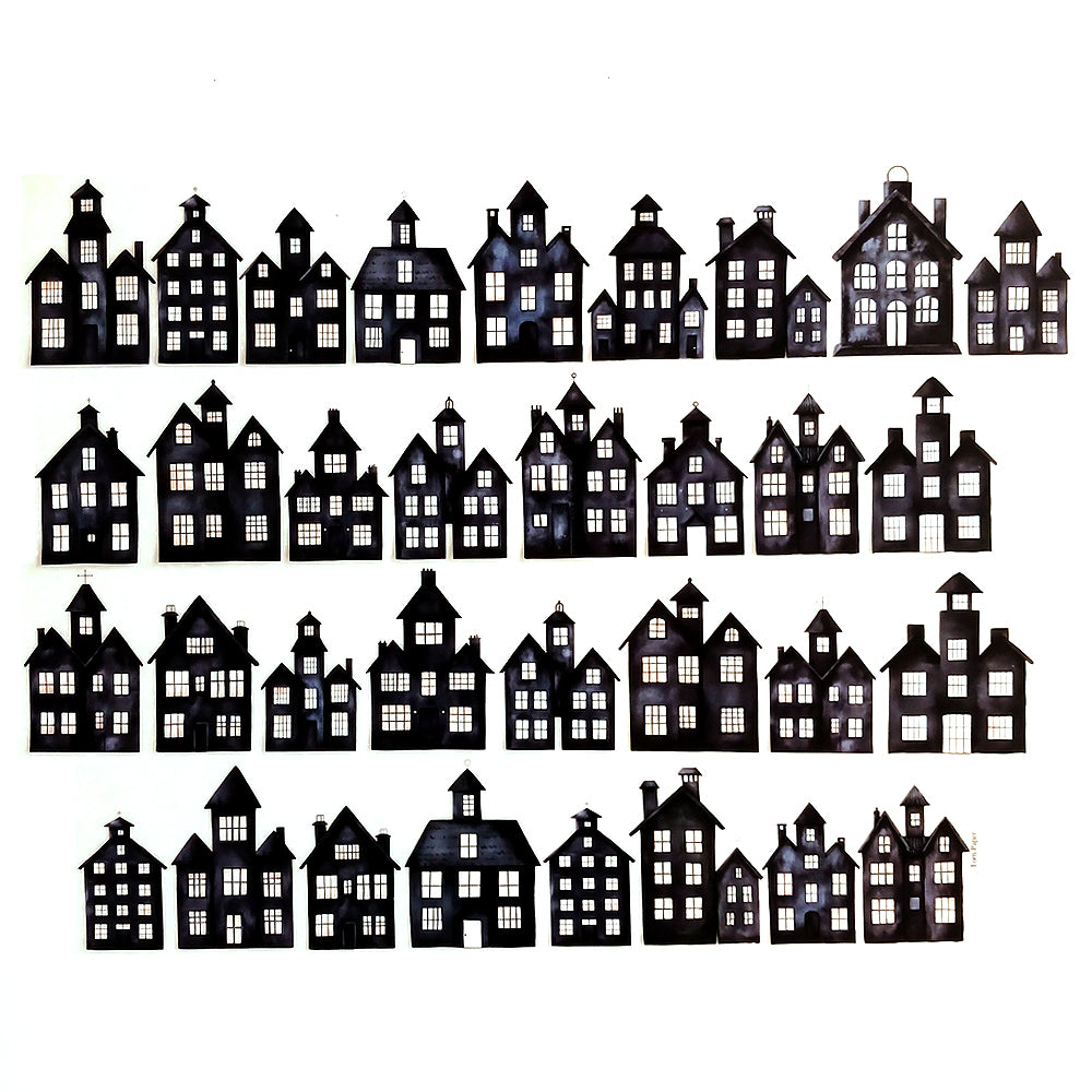 Torn Paper_ Little Midnight Village 3D Print PET Tape 6m TPM 070[Whole]
