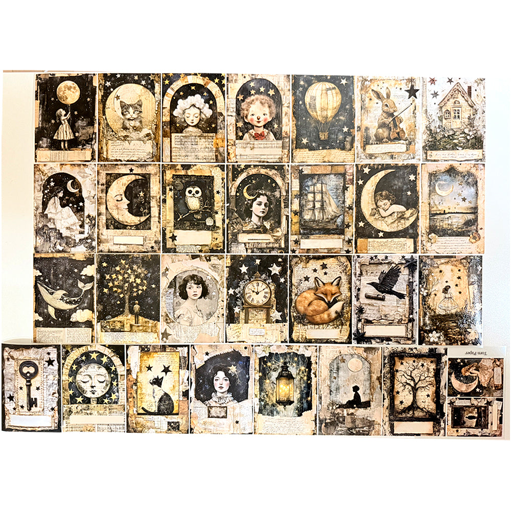 Torn Paper_ Moonlight Whispers 3D Print PET Tape 200cm TPM 047[1Loop]