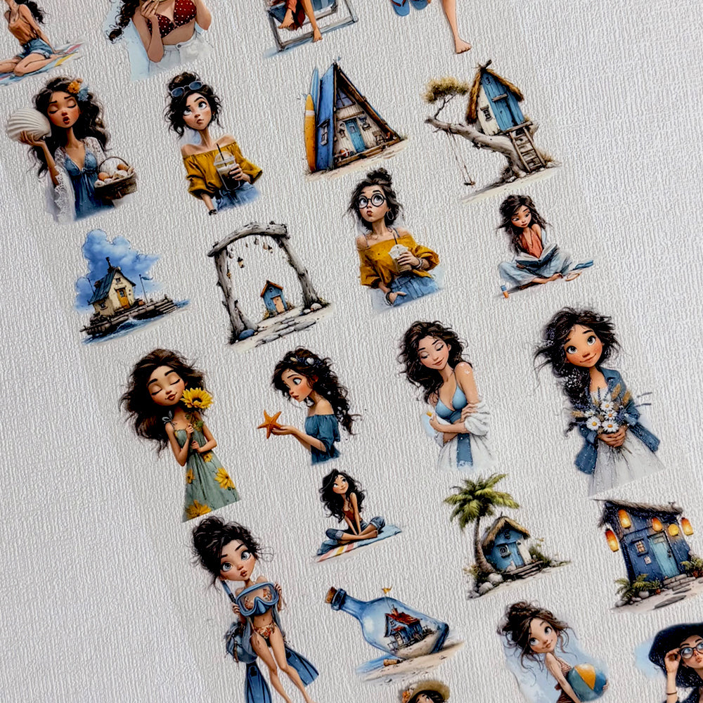 Torn Paper_ Sweet Summer Moments 3D Print PET Tape 200cm TPM 097[1Loop]