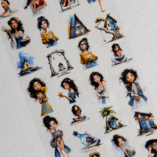 Torn Paper_ Sweet Summer Moments 3D Print PET Tape 200cm TPM 097[1Loop]