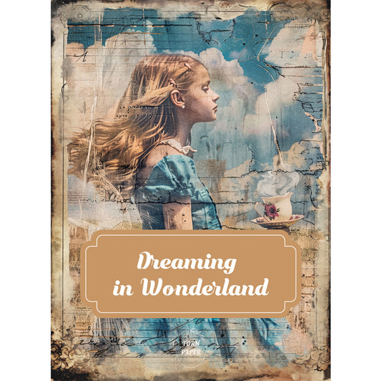 Torn Paper Scrapbooking Papers Dreaming in Wonderland TPB-003