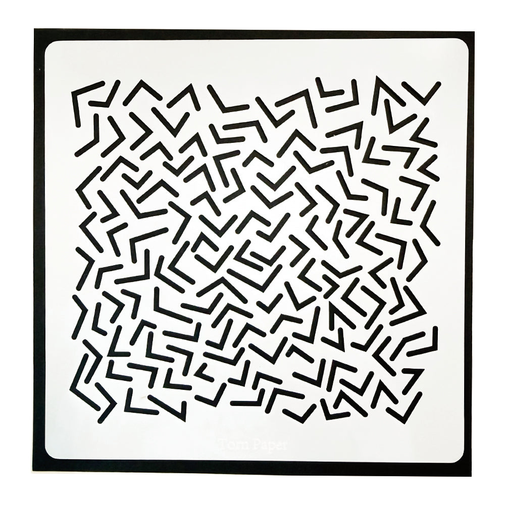 Torn Paper_ Dancing Fragments Stencil TPS 001