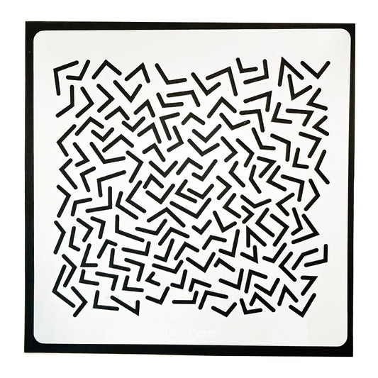 Torn Paper_ Dancing Fragments Stencil TPS 001