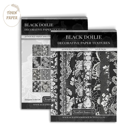 SBRC Decorative Paper Pad Black Doilie SR 091