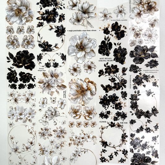 Torn Paper_ Magnolia from Heaven 3D Print PET Tape 200cm TPM 021[1Loop]