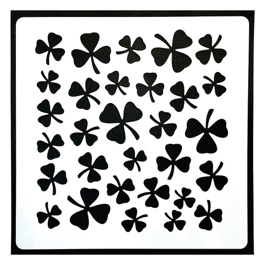 Torn Paper_ Clover Spread Stencil TPS 008
