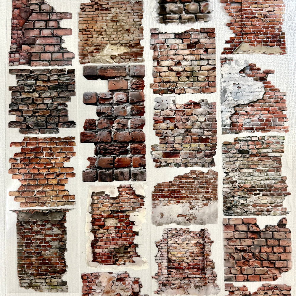 Torn Paper_ Brick Wall Background 3D Print PET Tape 200cm TPM 029[1Loop]