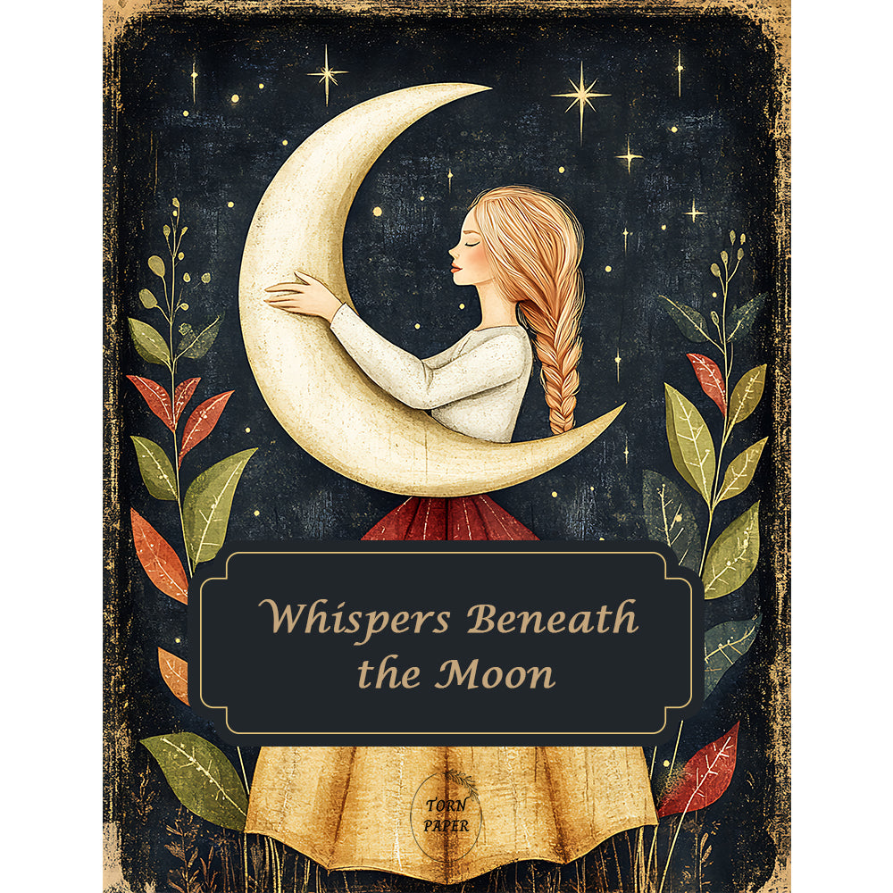 Torn Paper Scrapbooking Papers Whispers Beneath the Moon TPB-034