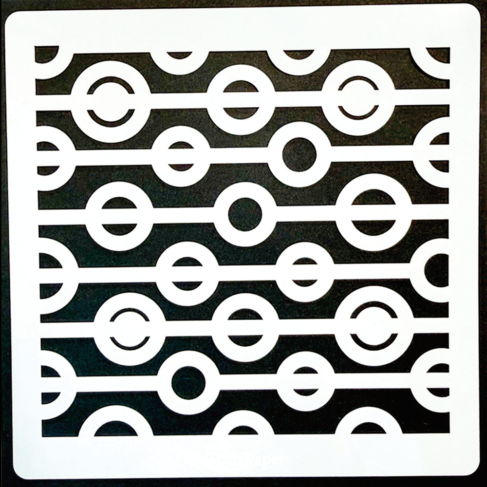 Torn Paper_ Linked Circles Stencil TPS 005