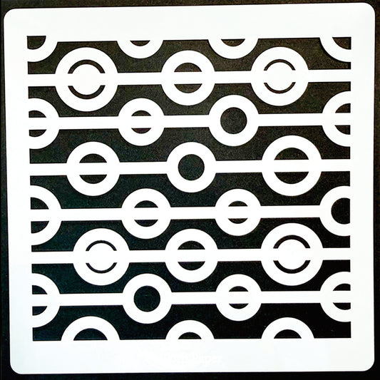 Torn Paper_ Linked Circles Stencil TPS 005