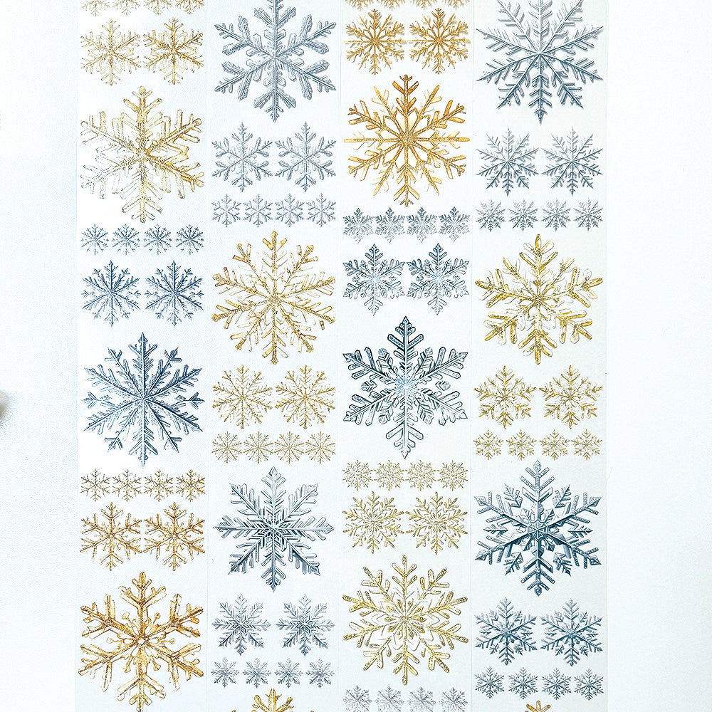 Torn Paper_ Glistening Snowflake 3D Print PET Tape 200cm TPM 045[1Loop]