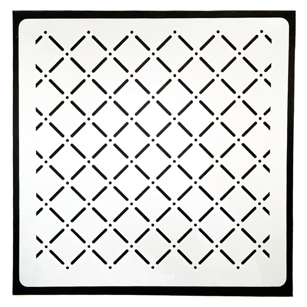 Torn Paper_ Dotted Lattice Stencil TPS 012