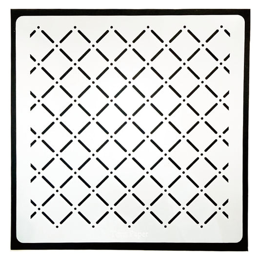 Torn Paper_ Dotted Lattice Stencil TPS 012