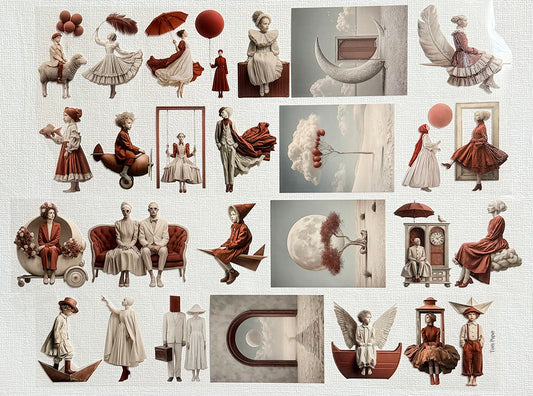 Torn Paper_ Scarlet Storybook 3D Print PET Tape 200cm TPM 103[1Loop]
