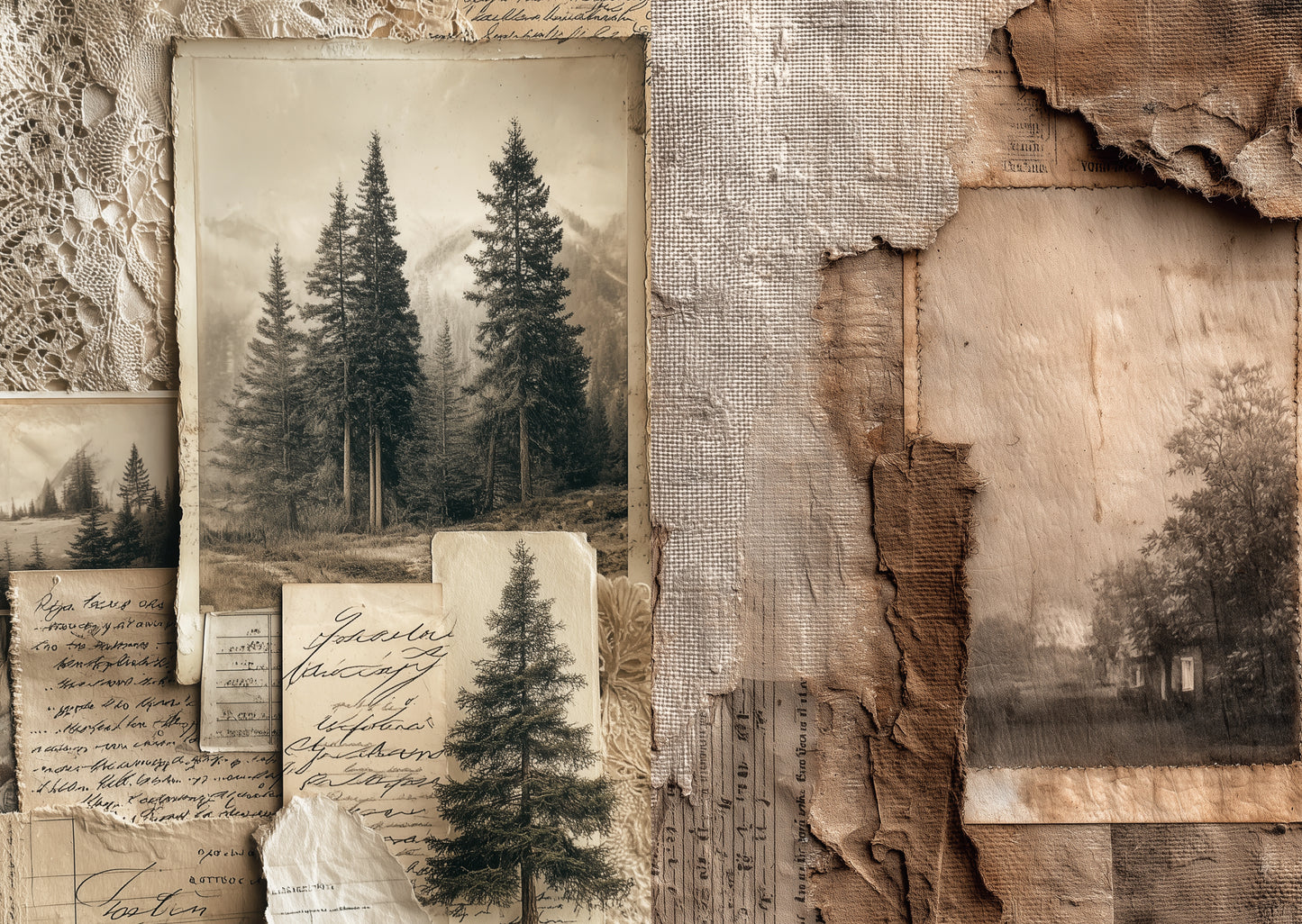 Torn Paper Scrapbooking Papers Timeless Paper Fragments TPB-012