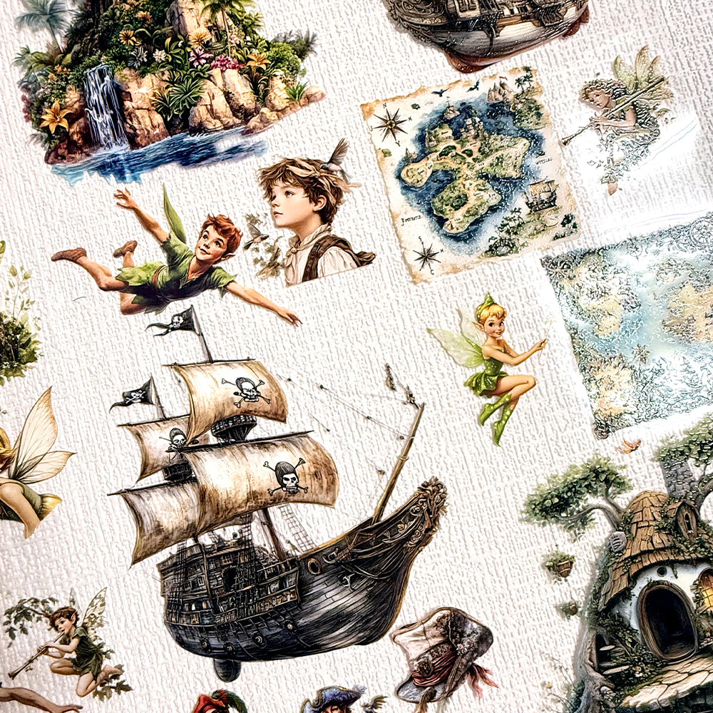 Torn Paper_ Enchanted Neverland Voyage 3D Print PET Tape 200cm TPM 085[1Loop]