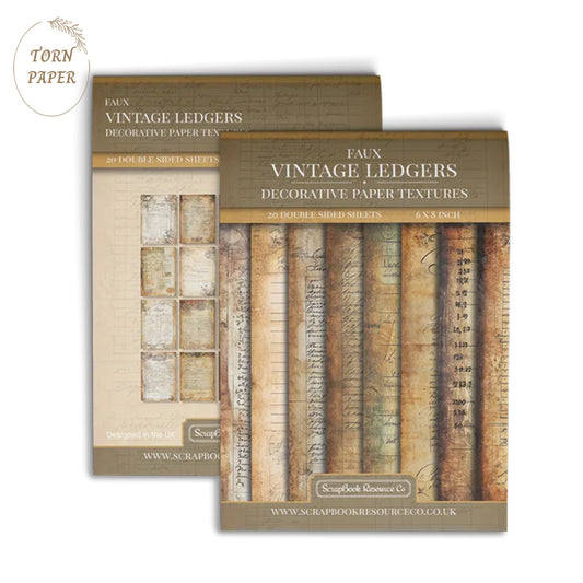 SBRC Decorative Paper Pad Faux Vintage Ledger SR 094