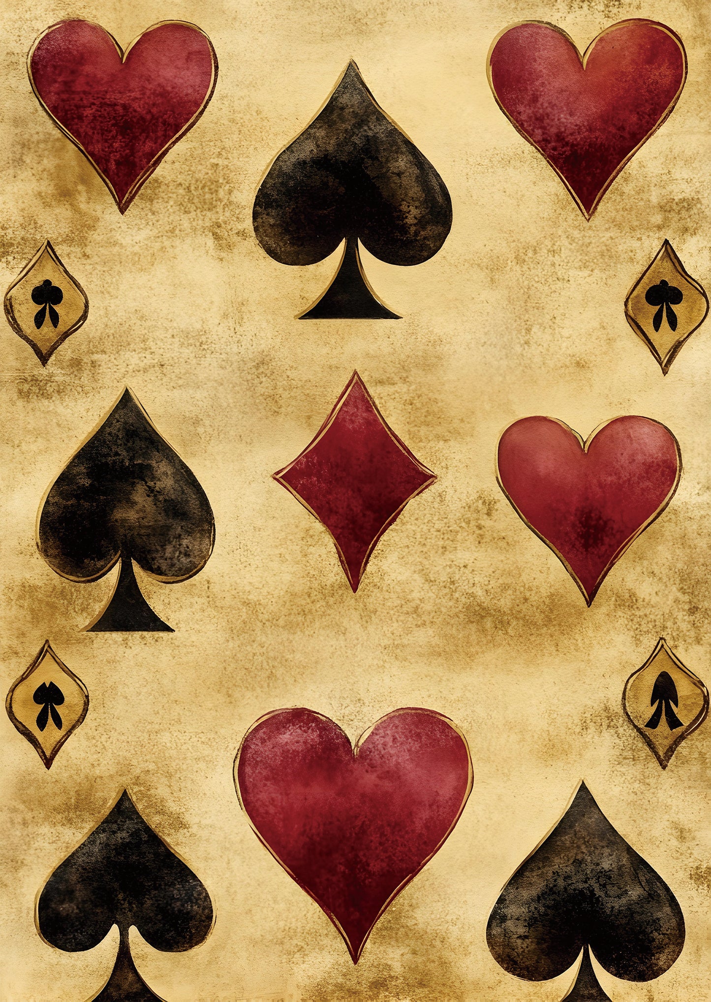 Torn Paper Scrapbooking Papers The Queen's Deck TPB-031