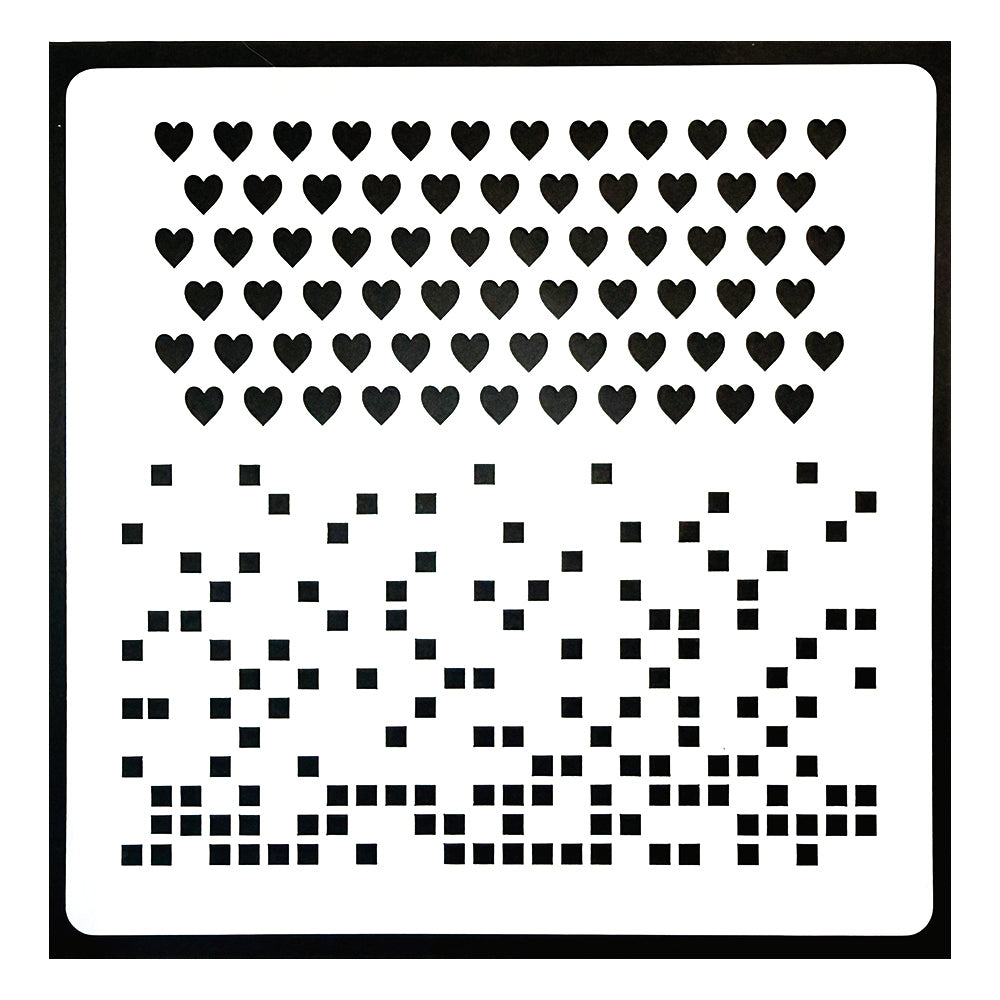 Torn Paper_ Fading Hearts Stencil TPS 017
