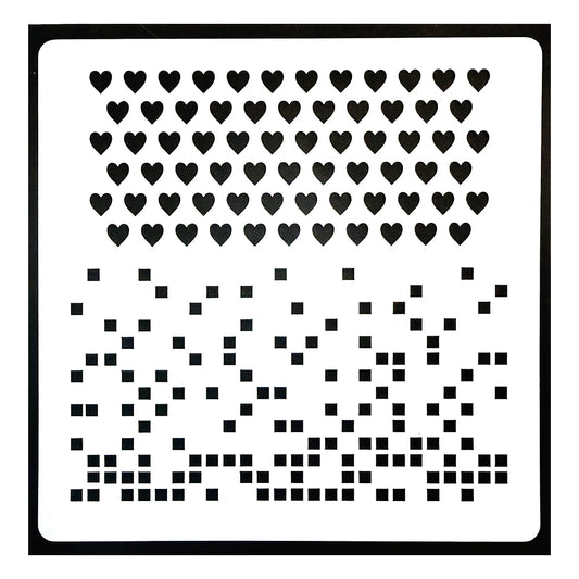 Torn Paper_ Fading Hearts Stencil TPS 017