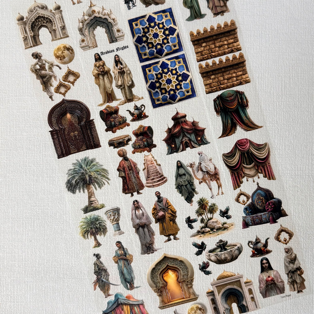 Torn Paper_ Arabian Nights 3D Print PET Tape 6m TPM 093[Whole]