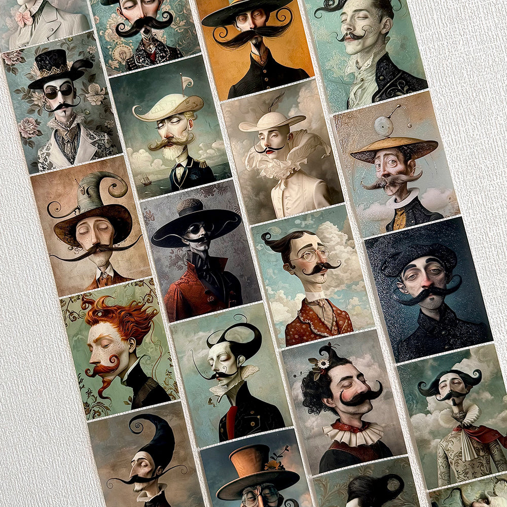 Torn Paper_ The Distinguished Mustache Club 3D Print PET Tape 6m TPM 080[Whole]