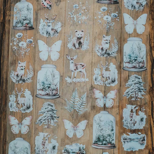 London Gifties_ Rustic woodlands 3D Gloss Kiss Cut PET Tape 10m[1Loop] LG 413