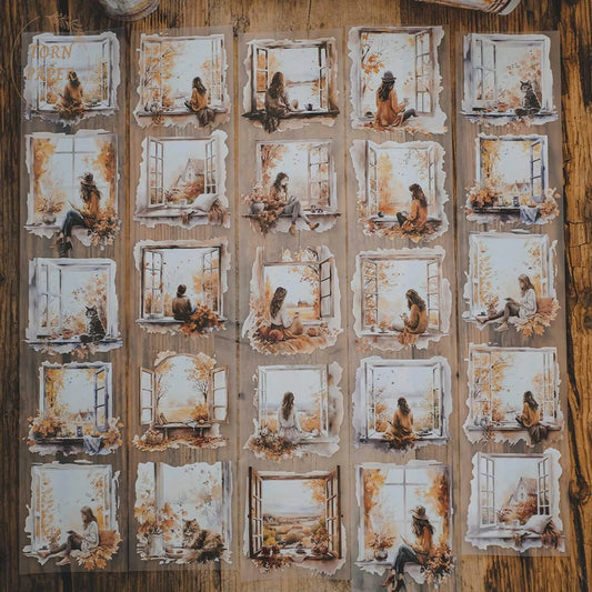 London Gifties_ Autumn window view matt PET Tape 10m[1Loop] LG 076
