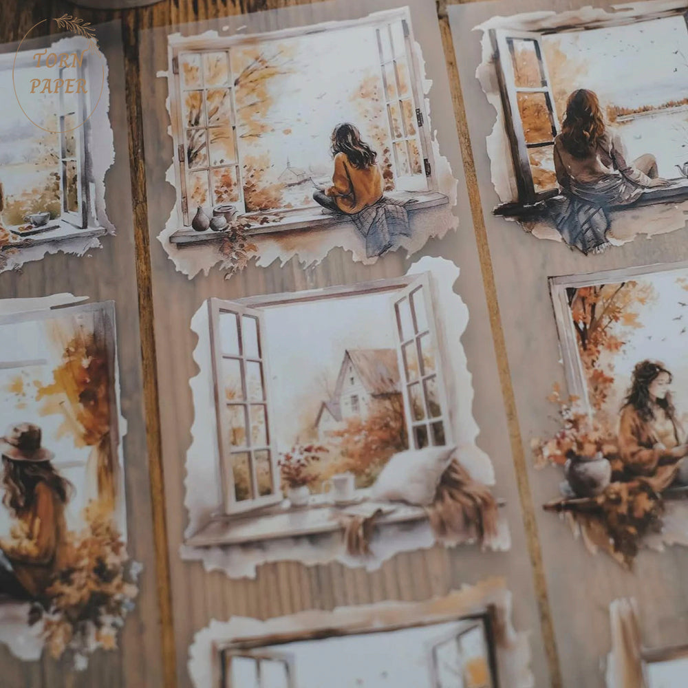 London Gifties_ Autumn window view matt PET Tape 10m[Whole] LG 076