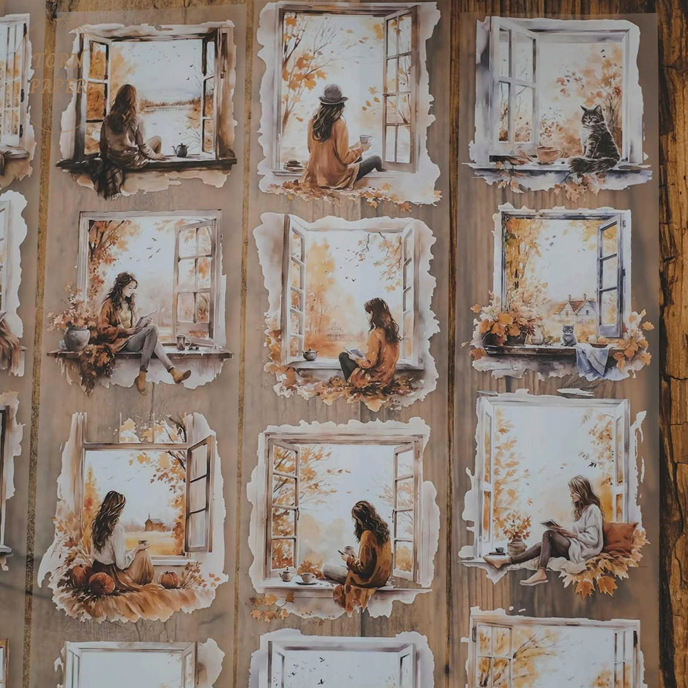 London Gifties_ Autumn window view matt PET Tape 10m[1Loop] LG 076