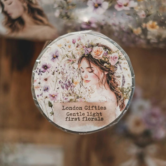 London Gifties_ Gentle light first florals 3D Gloss Kiss Cut PET Tape 10m[1Loop] LG 476