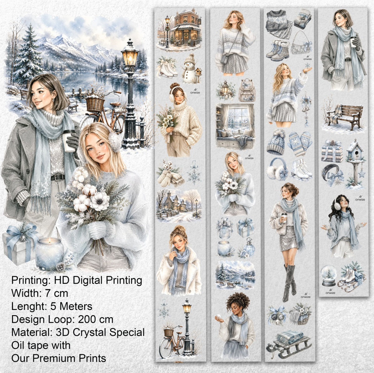 Onwize_ Journal Supplies Winter Glow 3D Crystal Ink OW 263[1Loop]