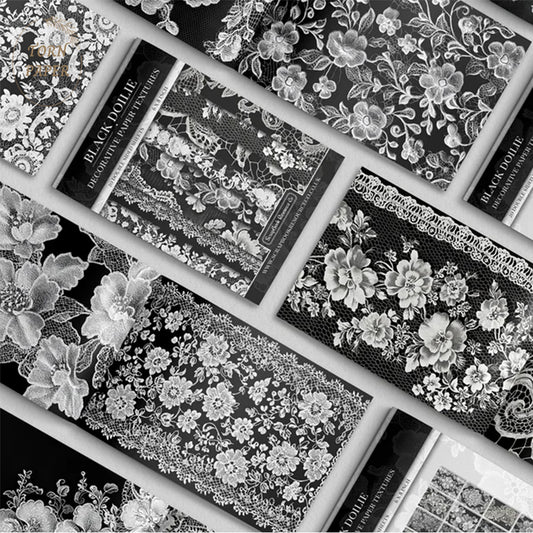 SBRC Decorative Paper Pad Black Doilie SR 091