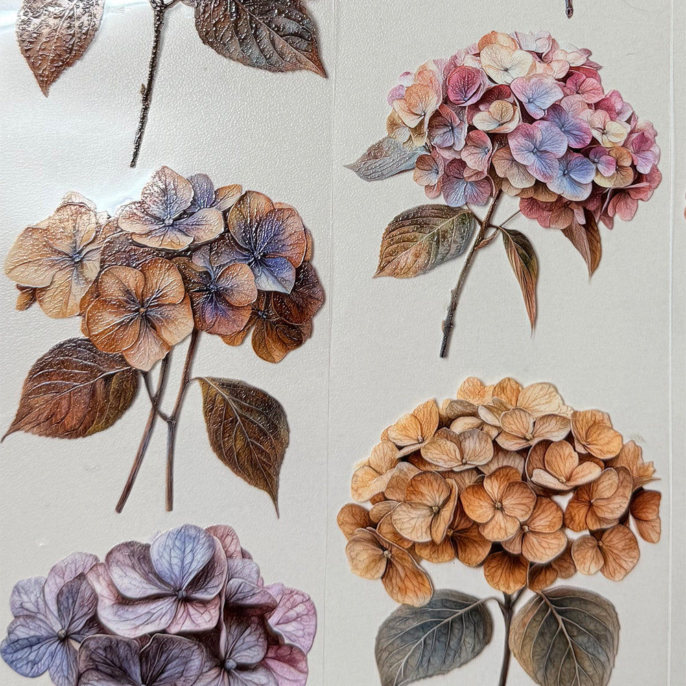 Torn Paper_ Faded hydrangea 3D Print PET Tape 6m TPM 058[Whole]
