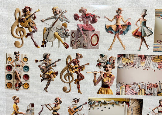Torn Paper_ La La Melody Town 3D Print PET Tape 200cm TPM 101[1Loop]