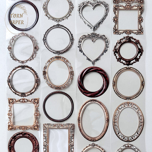 Torn Paper_ Beautiful Antique Frames 3D Gloss PET Tape 200cm TPM 004(1Loop)