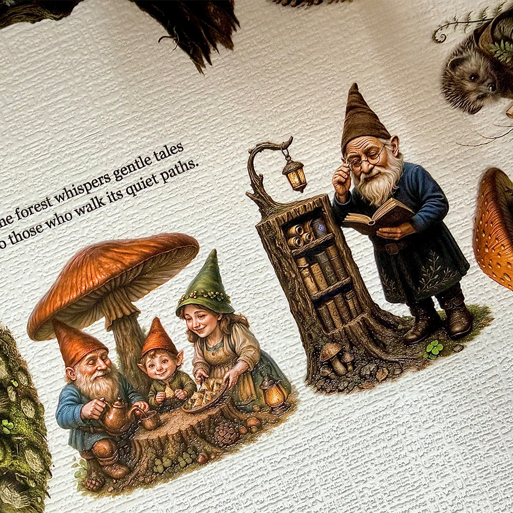 Torn Paper_ Little Gnomes of the Forest 3D Print PET Tape 200cm TPM 086[1Loop]