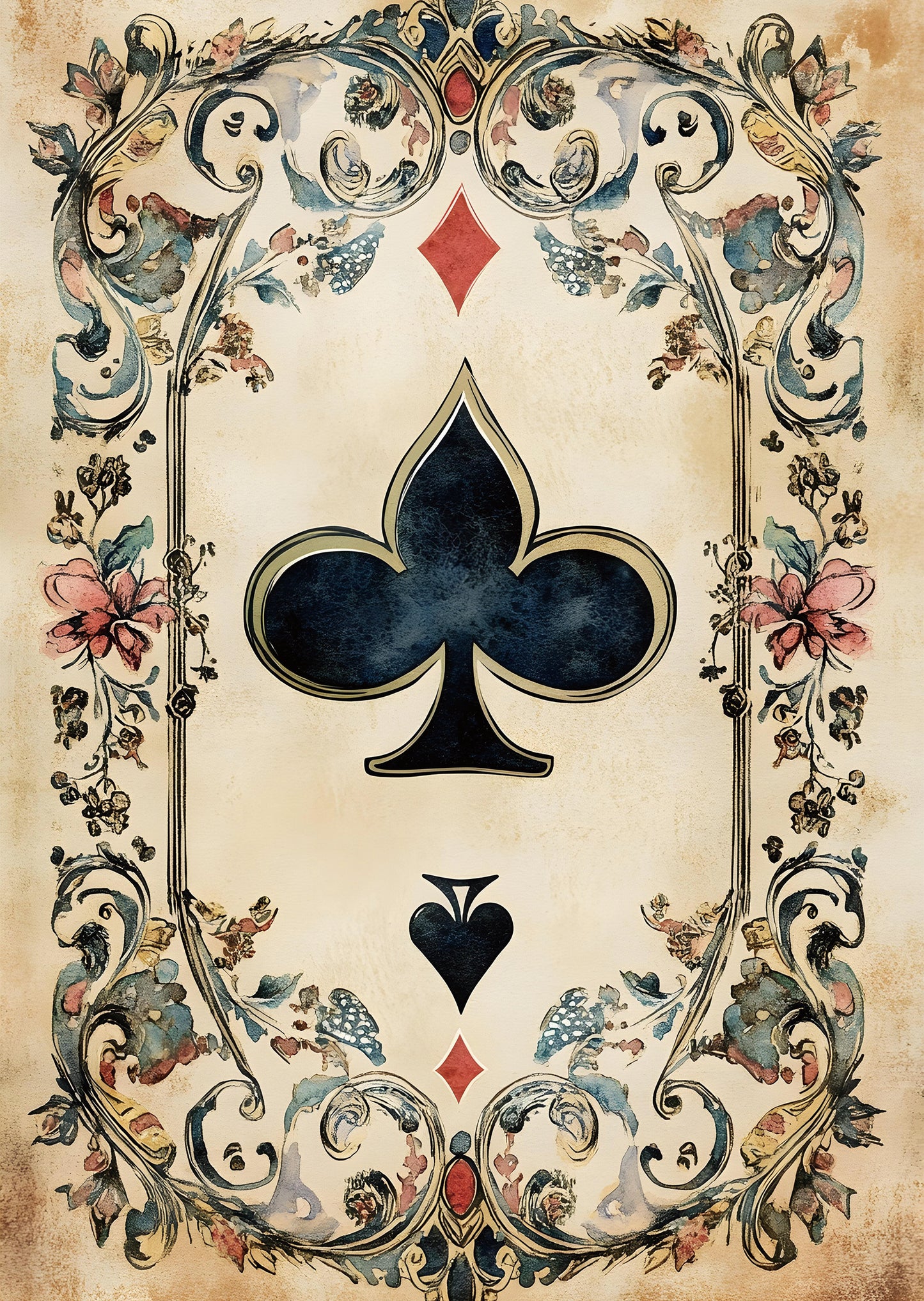 Torn Paper Scrapbooking Papers The Queen's Deck TPB-031