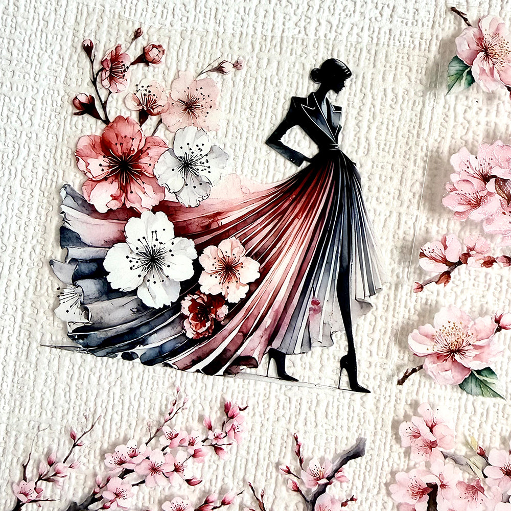 Torn Paper_ Blossom Elegance 3D Print PET Tape 6m TPM 075[Whole]